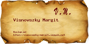 Visnovszky Margit névjegykártya