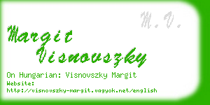 margit visnovszky business card